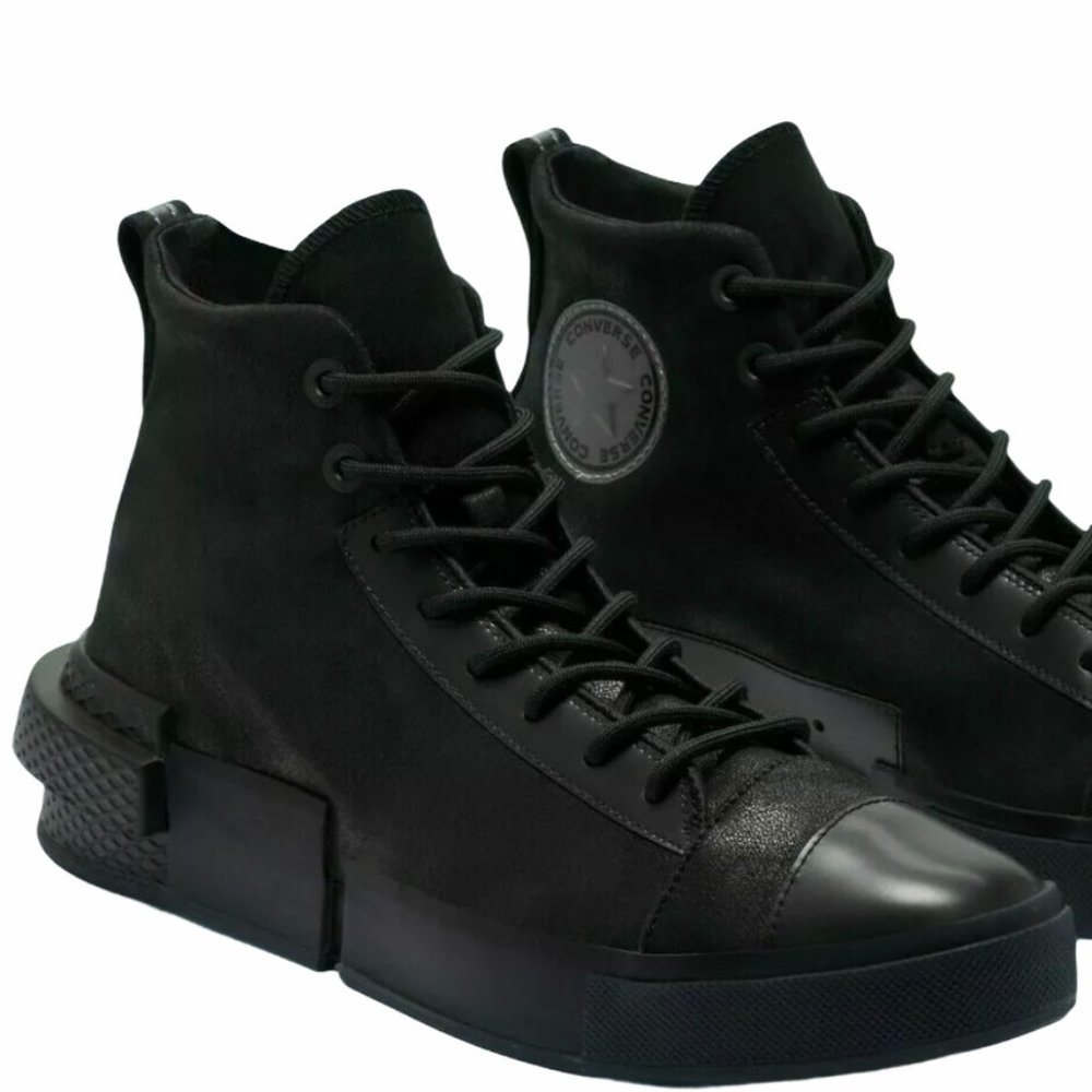 💖MEGA SALE💖Converse 169459C ALL STAR DISRUPT CX High Suede Canvas Black Women - Picture 10 of 13